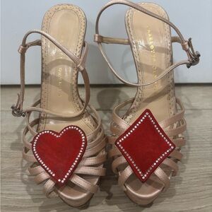 Vero Cuoio Tan and Red Heart Heels